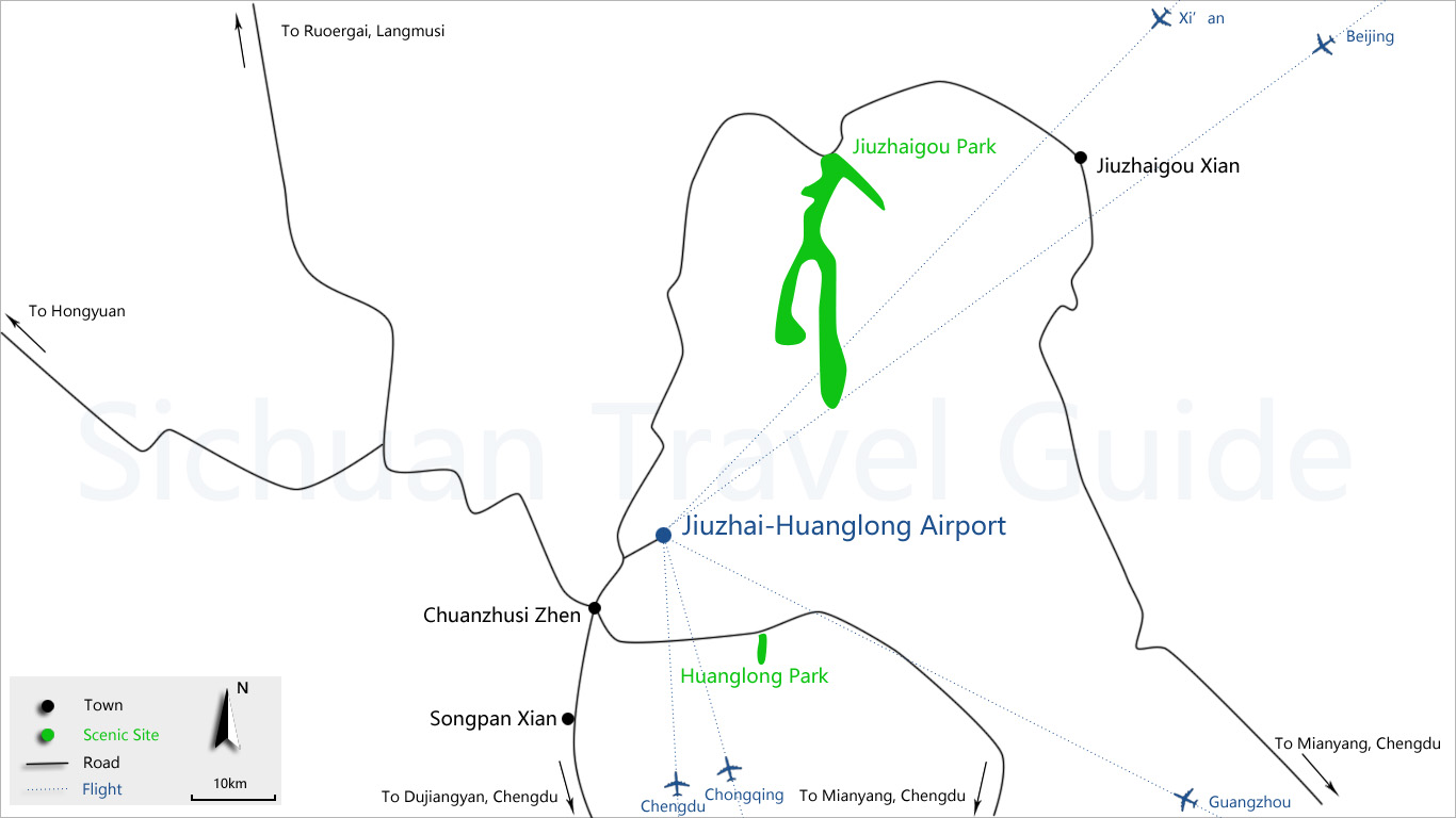 Jiuzahigou Map